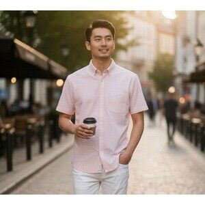 NWT Mizzen Main Leeward Shirt  Mens M Geometric Performance 4 Way Stretch